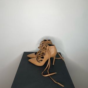 Nude Wrap High Heels